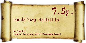 Turóczy Szibilla névjegykártya